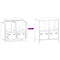 vidaXL Sideboard White 68x39x73.5 cm Cold-rolled Steel