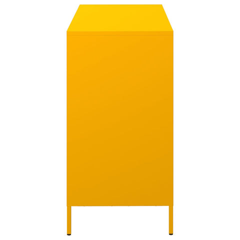 vidaXL Sideboard Mustard Yellow 101.5x39x73.5 cm Cold-rolled Steel