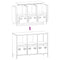 vidaXL Sideboard White 101.5x39x73.5 cm Cold-rolled Steel