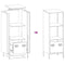vidaXL Highboard Anthracite 35x39x103.5 cm Steel