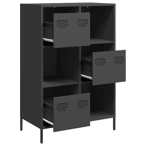 vidaXL Highboard Black 68x39x103.5 cm Steel