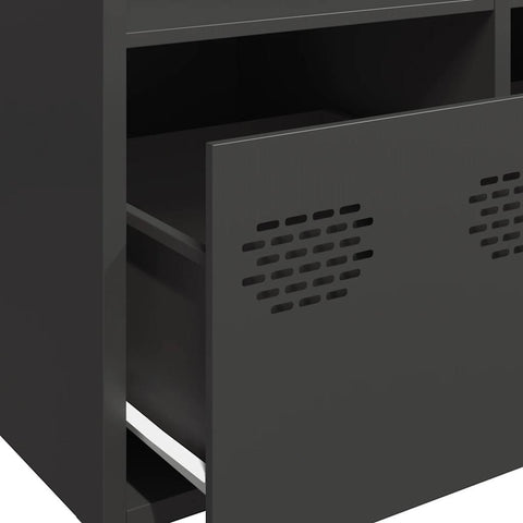 vidaXL Highboard Black 68x39x103.5 cm Steel