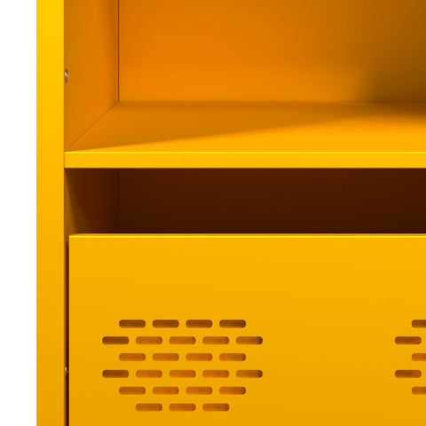 vidaXL Highboard Mustard Yellow 68x39x103.5 cm Steel