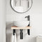 vidaXL Basin Shelf Wall Mounted Steel and Solid Wood Beech