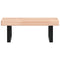 vidaXL Basin Shelf Wall Mounted Steel and Solid Wood Beech