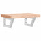 vidaXL Basin Shelf Wall Mounted Steel and Solid Wood Beech