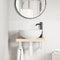 vidaXL Basin Shelf Wall Mounted Steel and Solid Wood Beech