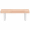 vidaXL Basin Shelf Wall Mounted Steel and Solid Wood Beech