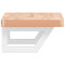 vidaXL Basin Shelf Wall Mounted Steel and Solid Wood Beech