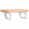 vidaXL Basin Shelf Wall Mounted Steel and Solid Wood Beech