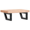 vidaXL Basin Shelf Wall Mounted Steel and Solid Wood Beech