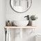 vidaXL Basin Shelf Wall Mounted Steel and Solid Wood Oak
