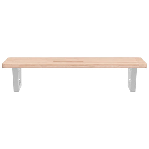 vidaXL Basin Shelf Wall Mounted Steel and Solid Wood Oak