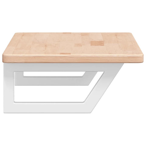 vidaXL Basin Shelf Wall Mounted Steel and Solid Wood Oak