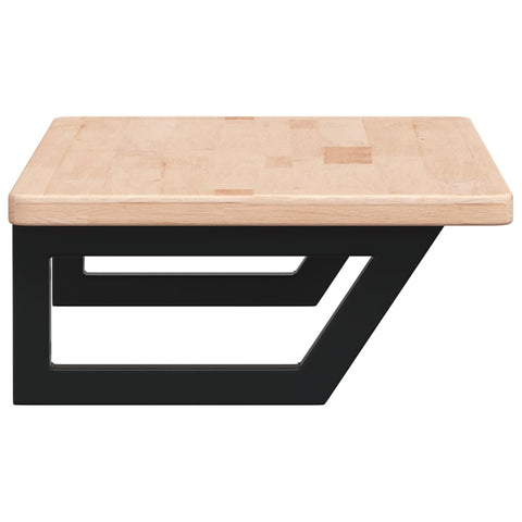 vidaXL Basin Shelf Wall Mounted Steel and Solid Wood Oak