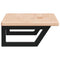 vidaXL Basin Shelf Wall Mounted Steel and Solid Wood Oak