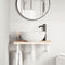 vidaXL Basin Shelf Wall Mounted Steel and Solid Wood Oak