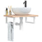 vidaXL Basin Shelf Wall Mounted Steel and Solid Wood Oak