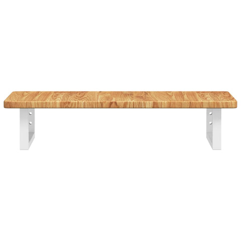 vidaXL Basin Shelf Wall Mounted Steel and Solid Wood Oak