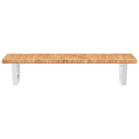 vidaXL Basin Shelf Wall Mounted Steel and Solid Wood Oak