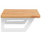 vidaXL Basin Shelf Wall Mounted Steel and Solid Wood Oak