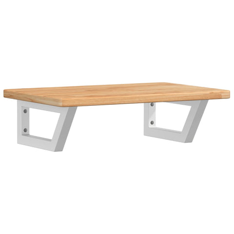 vidaXL Basin Shelf Wall Mounted Steel and Solid Wood Oak