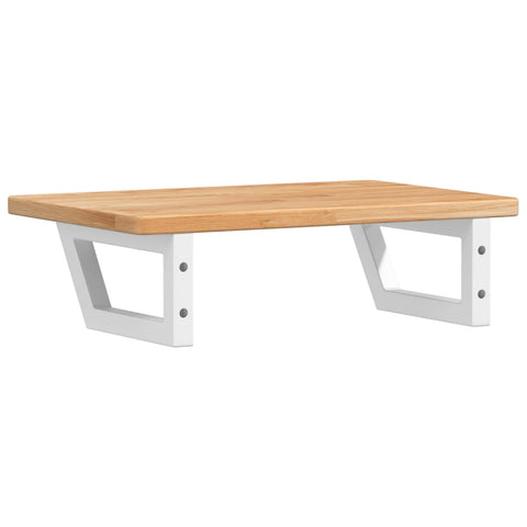 vidaXL Basin Shelf Wall Mounted Steel and Solid Wood Oak