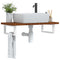 vidaXL Basin Shelf Wall Mounted Steel and Solid Wood Oak
