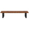 vidaXL Basin Shelf Wall Mounted Steel and Solid Wood Oak