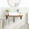 vidaXL Basin Shelf Wall Mounted Steel and Solid Wood Oak