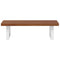 vidaXL Basin Shelf Wall Mounted Steel and Solid Wood Oak