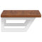 vidaXL Basin Shelf Wall Mounted Steel and Solid Wood Oak