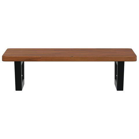 vidaXL Basin Shelf Wall Mounted Steel and Solid Wood Oak