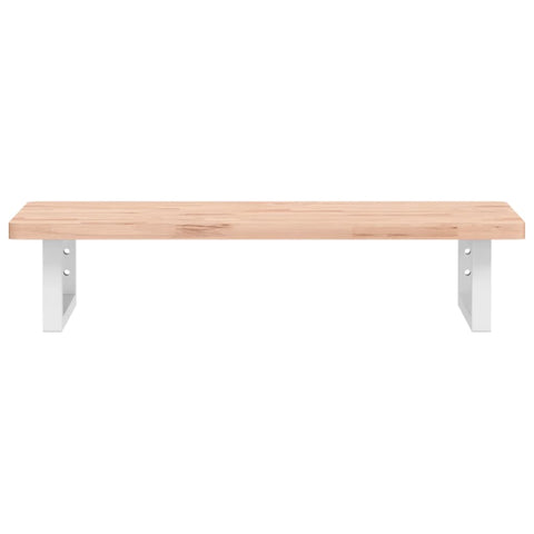 vidaXL Basin Shelf Wall Mounted Steel and Solid Wood Beech