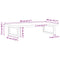 vidaXL Basin Shelf Wall Mounted Steel and Solid Wood Beech