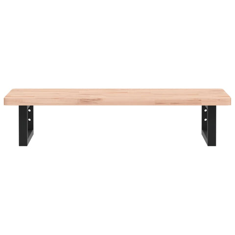 vidaXL Basin Shelf Wall Mounted Steel and Solid Wood Beech