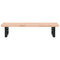 vidaXL Basin Shelf Wall Mounted Steel and Solid Wood Beech