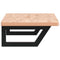 vidaXL Basin Shelf Wall Mounted Steel and Solid Wood Beech
