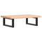 vidaXL Basin Shelf Wall Mounted Steel and Solid Wood Beech