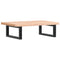 vidaXL Basin Shelf Wall Mounted Steel and Solid Wood Beech