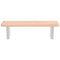 vidaXL Basin Shelf Wall Mounted Steel and Solid Wood Beech