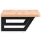 vidaXL Basin Shelf Wall Mounted Steel and Solid Wood Beech
