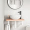 vidaXL Basin Shelf Wall Mounted Steel and Solid Wood Beech