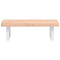vidaXL Basin Shelf Wall Mounted Steel and Solid Wood Beech
