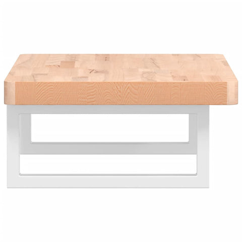 vidaXL Basin Shelf Wall Mounted Steel and Solid Wood Beech
