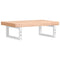 vidaXL Basin Shelf Wall Mounted Steel and Solid Wood Beech