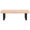vidaXL Basin Shelf Wall Mounted Steel and Solid Wood Beech