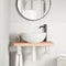 vidaXL Basin Shelf Wall Mounted Steel and Solid Wood Beech