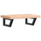 vidaXL Basin Shelf Wall Mounted Steel and Solid Wood Beech