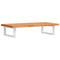 vidaXL Basin Shelf Wall Mounted Steel and Solid Wood Beech